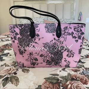 NWOT Victoria's Secret floral pink tote bag purse